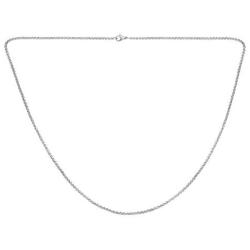 Bling Jewelry Simple Thin 3MM Basic Plain Silver Tone Stainless Steel Rolo Cable Chain Necklace for Men for Women 16 18 20 24 Inch