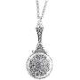 I.G.N.Y. Design Vintage Retro Mirror Pendant Necklace Victorian Gothic Jewelry