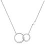 SANNYRA Mother of The Bride Necklace Initial Two Interlocking Infinity Double Circles Necklace 26 Letters Alphabet Jewelry for Women Mother Gifts