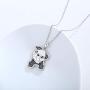 JUSTKIDSTOY Dog Necklace for Women 925 Sterling Silver Pet Puppy Pendant Necklace Cute Animal Jewelry for Birthday