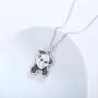 JUSTKIDSTOY Dog Necklace for Women 925 Sterling Silver Pet Puppy Pendant Necklace Cute Animal Jewelry for Birthday