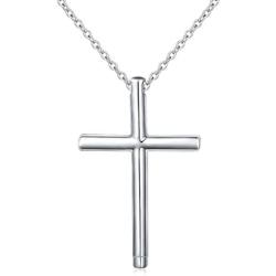 925 Sterling Silver Simple Bar Urn Pendant Memorial - Ashes Keepsake Exquisite Cremation Pendant Necklace