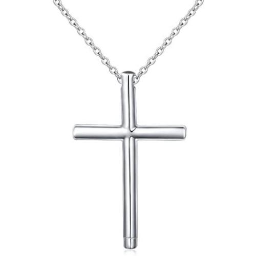 925 Sterling Silver Simple Bar Urn Pendant Memorial - Ashes Keepsake Exquisite Cremation Pendant Necklace