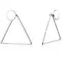 Personalized Geometric Earrings for Women, 925 Sterling Silver Post Ear Jacket Square/Triangle/Circle Stud Earrings Minimalist Earrings, Front and Back 2 in 1 Personalized Geometric Earrings for Women, 925 Sterling Silver Post Ear Jacket Square/Triangle/Circle Stud Earrings Minimalist Earrings, Front and Back 2 in 1