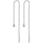 Delicate Long Chain Threader Drop Earrings Tiny Star Ball Crystal Drop Pendant for Women Girls Fashion Jewelry Gift
