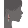 Bohemian Wood And Marble Effect Pentagon Shaped Drop Statement Earrings