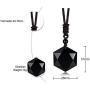 VNOX Messianic Jewish Christian Jewelry Black Obsidian Crystal Cut Star of David Pendant Necklace with Adjustable Handmade Rope