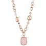 Jones New York Gold Blush Pink Gemstone Beaded Chain Necklace