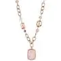 Jones New York Gold Blush Pink Gemstone Beaded Chain Necklace
