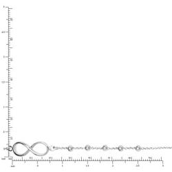 Honolulu Jewelry Company Sterling Silver Infinity Symbol with Cable and Bead Chain Bracelet
