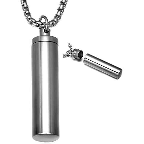 Jude Jewelers Stainless Steel Memorial Cremation Ash Urn Loved Ones Memory Pendant Necklace