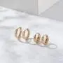 2 Pairs Huggie Hoop Earrings 14k Gold Filled Tiny Hoop Earrings Set Hypoallergenic Small Cartilage Earrings Minimalist Thick Chunky Sleeper Cuffs Earrings For Women Men Girls