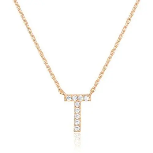 PAVOI 14K Yellow Gold Plated Cubic Zirconia Initial Necklace | Letter Necklaces for Women PAVOI 14K Yellow Gold Plated Cubic Zirconia Initial Necklace | Letter Necklaces for Women