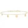 GELIN 14k Solid Gold Round Disc with Genuine Diamond Station Link Chain Bracelet - Gold Bracelet for Women GELIN 14k Solid Gold Round Disc with Genuine Diamond Station Link Chain Bracelet - Gold Bracelet for Women