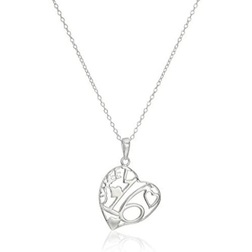 Silver Celebrations Sterling Silver''Sweet 16'' Pendant Necklace, 18''