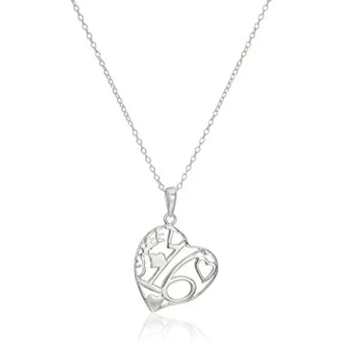 Silver Celebrations Sterling Silver''Sweet 16'' Pendant Necklace, 18'' Silver Celebrations Sterling Silver''Sweet 16'' Pendant Necklace, 18''