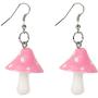 Fashion Women Sweet Fresh Handmade Plastic Simulation Mushroom Long Pendant Earring Jewelry Accessories Gift