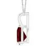 January Birthstone - V-Bale Pear-Shaped Garnet Solitaire Pendant Necklace in Silver (7x5mm Garnet) January Birthstone - V-Bale Pear-Shaped Garnet Solitaire Pendant Necklace in Silver (7x5mm Garnet)