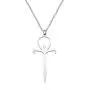 LBSBO Vampire Ankh Pendant Necklace Stainless Steel Vampire Cross Symbol Jewelry