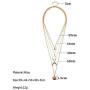 Ludress Boho Layered Necklace Gold Rhinestone Pendant Necklaces Butterfly Moon Choker Neck Jewelry Accessories for Women and Girls