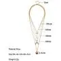 Ludress Boho Layered Necklace Gold Rhinestone Pendant Necklaces Butterfly Moon Choker Neck Jewelry Accessories for Women and Girls