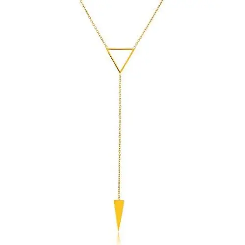 West Coast Jewelry | ELYA Polished Triangle Stainless Steel Pendant Necklace West Coast Jewelry | ELYA Polished Triangle Stainless Steel Pendant Necklace
