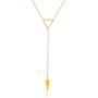 West Coast Jewelry | ELYA Polished Triangle Stainless Steel Pendant Necklace