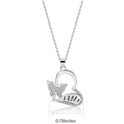 My Story isn’t Over Yet Semicolon Butterfly Necklace Love Heart Pendant Necklace with Zircon Stone Prevention Jewelry