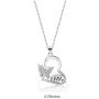 My Story isn’t Over Yet Semicolon Butterfly Necklace Love Heart Pendant Necklace with Zircon Stone Prevention Jewelry