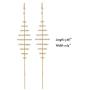Fashion Irregular Long Tassel Leaf Earrings Long Fringe Chain Crystal CZ Drop Dangle Earrings for Women Girls