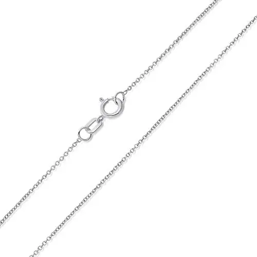 14k Yellow Gold, White Gold, or Rose Gold 0.5mm Dainty Rolo Cable Chain Chain Necklace with Spring Ring Clasp 14k Yellow Gold, White Gold, or Rose Gold 0.5mm Dainty Rolo Cable Chain Chain Necklace with Spring Ring Clasp