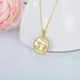 14K Solid Gold Unicorn Necklace Unicorn Jewelry for Girls Women Dainty Pendant Necklace Yellow Gold 18''