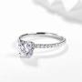 HAFEEZ CENTER 14K Solid Gold Demi Comfort Fit 1ct D-E Color Round Brilliant Cut Moissanite Engagement Ring