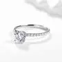 HAFEEZ CENTER 14K Solid Gold Demi Comfort Fit 1ct D-E Color Round Brilliant Cut Moissanite Engagement Ring