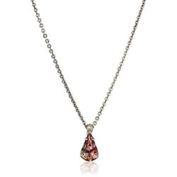 Sorrelli Delicate Drop Pendant Necklace, Antique Silver-Tone Finish, Satin Blush