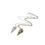 Cathercing Crow Skull Pendant Necklace for Men on Halloween Boys Skull Necklace Chain Jewelry Necklaces for Women Festival Ornament (Bronze)