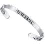 OSIANA Inspirational Cuff Bracelets for Women Keep Going Stainless Steel Engraved Personalized Mantra Quote Cuff Bangle Encouragement Jewelry Gift for Teen Girls with Hidden Message