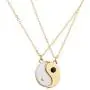 Lux Accessories Goldtone & White Yin Yang Peace One with All BFF Best Friends Necklaces Lux Accessories Goldtone & White Yin Yang Peace One with All BFF Best Friends Necklaces