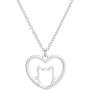 Jude Jewelers Stainless Steel Heart Shaped Cute Cat Styel Pendant Necklace
