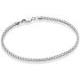 Miabella Solid 925 Sterling Silver Italian 2.5mm Franco Square Box Link Chain Bracelet for Men Women 7, 7.5, 8, 8.5 Inch Made in Italy