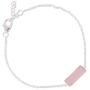 NOVICA Rose Quartz .925 Sterling Silver Pendant Bracelet,7.25'', Elegant Prism