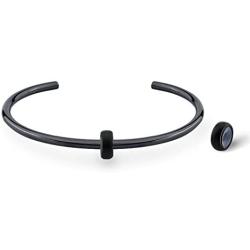Glamulet Basic “C” Bangle 925 Sterling Silver Cuff Charms Bracelets For Women