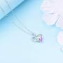 ZGBY S925 Sterling Silver Unicorn Necklace Heart Pendant Words Engraved Life is Magical Jewelry Teen Girls Daughter Granddaughter Valentines Day Birthday Party Gift