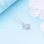 ZGBY S925 Sterling Silver Unicorn Necklace Heart Pendant Words Engraved Life is Magical Jewelry Teen Girls Daughter Granddaughter Valentines Day Birthday Party Gift