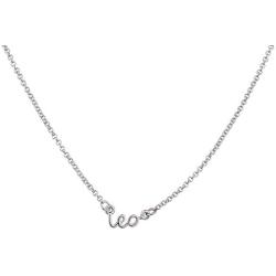 LUX ACCESSORIES Horoscope Zodiac Sign Leo Silver Necklace