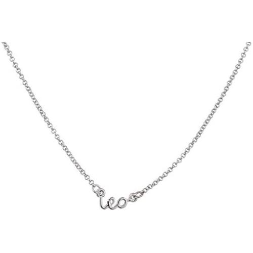 LUX ACCESSORIES Horoscope Zodiac Sign Leo Silver Necklace