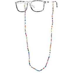 KELITCH Eyeglass Chains for Mask Rainbow Chains Necklace for Women Boho Jewelry Letter Choker Fashion Collares Necklaces Sunglass Chains