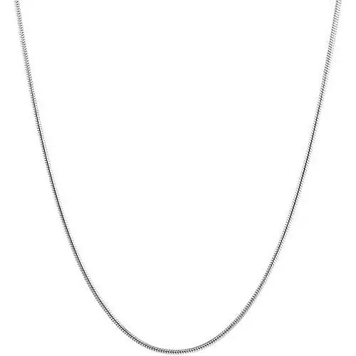 Savlano 925 Sterling Silver Solid Italian Round Diamond Cut Snake Chain Necklace for Men & Women - Made in Italy Comes in 0.8mm, 1mm, 1.2mm, 1.5mm, 2mm & 3mm Savlano 925 Sterling Silver Solid Italian Round Diamond Cut Snake Chain Necklace for Men & Women - Made in Italy Comes in 0.8mm, 1mm, 1.2mm, 1.5mm, 2mm & 3mm