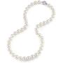 THE PEARL SOURCE AAA Quality Round White Freshwater Cultured Pearl Necklace for Women