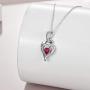 UCADRIT Heart Necklace with Simulated Birthstone 925 Sterling Silver I Love You to The Moon and Back Valentines Day Jewelry Gifts for Women Couple